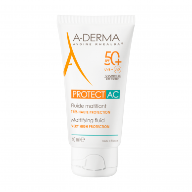 A-Derma Protetor Solar Fluído Matificante SPF 50+ Pele Acneica 40ml