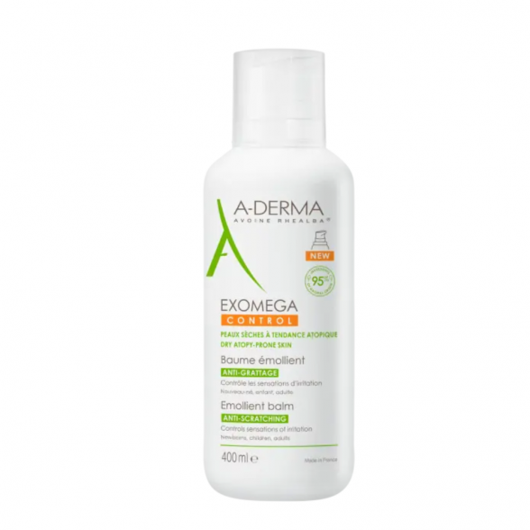 A-DERMA Exomega Control Anti-Itching Emollient Balm Eco-Slim Tube 400ml