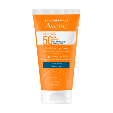 Avène Protetor Solar Rosto Fluído Mineral Sem Perfume SPF 50+ Pele Sensível e Intolerante 50ml