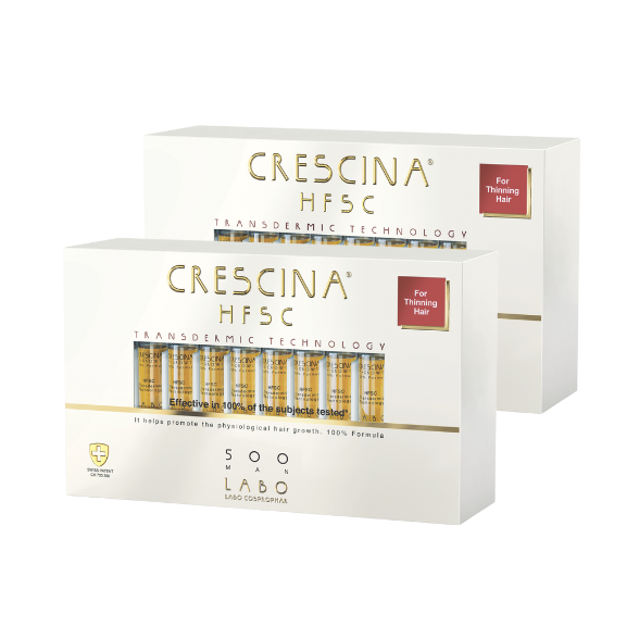 Crescina Transdermic HFSC Re-Growth 500 para Homem 20 ampolas (2 unidades)