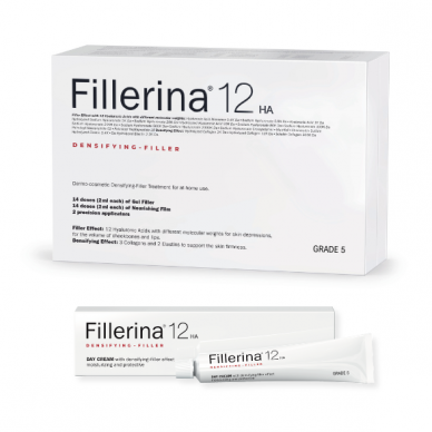 Fillerina 12 Intensive Filler, 14+14 doses, 2x30ml + Fillerina 12 Day Cream, 50ml - Grade 5