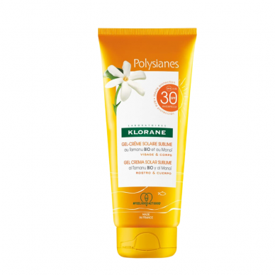 Klorane Polysianes Sublime Sun Care Gel-Cream SPF30 with Organic Tamanu and Monoï 200ml