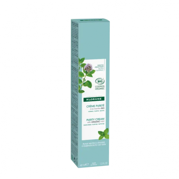 Klorane Purity Cream with Organic Mint for Mixed to Oily Skin 40ml 1