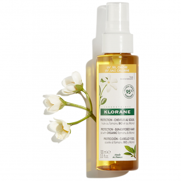 Klorane Óleo Protetor Solar de Cabelo Tamanu BIO e Monoï  100ml