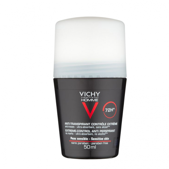 Vichy Homme 72HR Antiperspirant Deodorant Extreme Control Roll-On 50ml